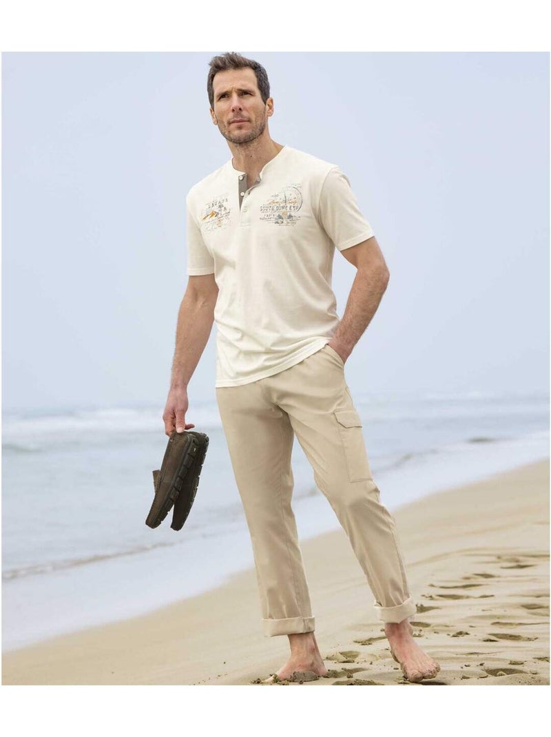 Lot de 2 pantalons cargo  - atlas for men Bleu Beige - Kiabi