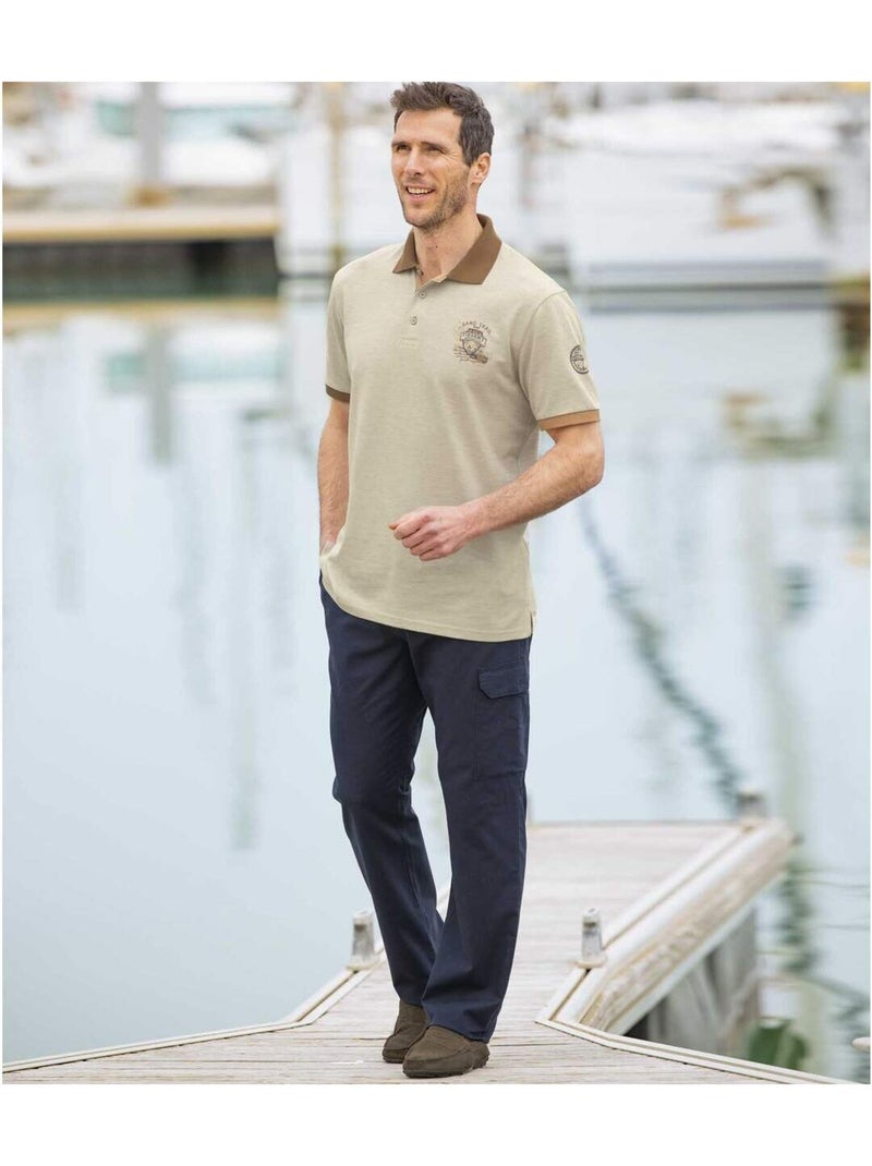 Lot de 2 pantalons cargo  - atlas for men Bleu Beige - Kiabi