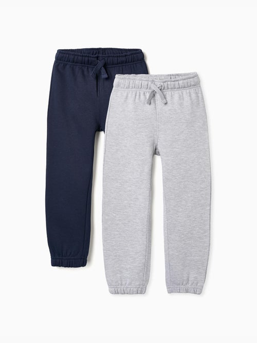 Lot de 2 pantalons de jogging avec doublure en coton peigné - Kiabi