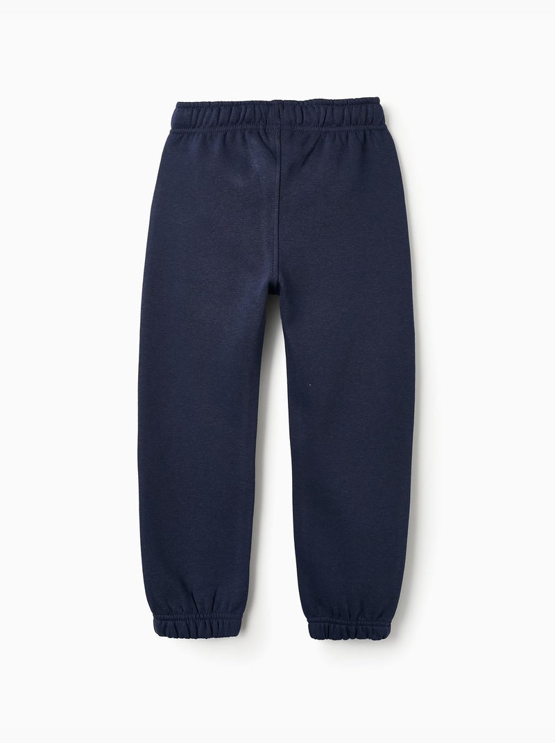 Lot de 2 pantalons de jogging avec doublure en coton peigné Bleu foncé - Kiabi