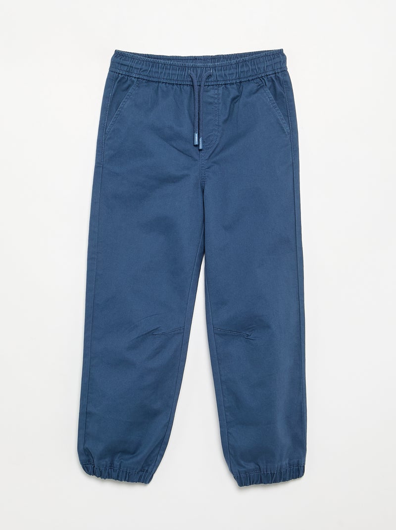 Lot de 2 pantalons de jogging en twill Bleu - Kiabi