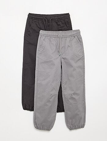 Lot de 2 pantalons de jogging en twill