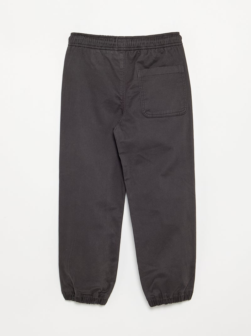Lot de 2 pantalons de jogging en twill Gris - Kiabi