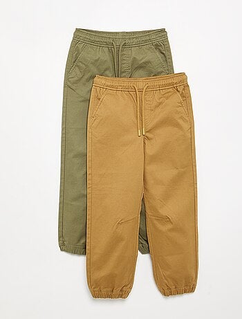 Lot de 2 pantalons de jogging en twill