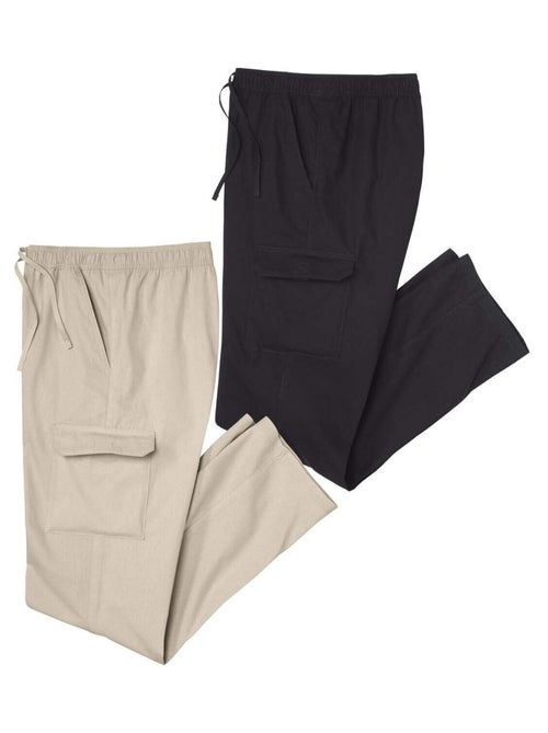 Lot de 2 Pantalons DÉTENTE CARGO - ATLAS FOR MEN - Kiabi Lot de 2 Pantalons DÉTENTE CARGO - ATLAS FOR MEN - Kiabi