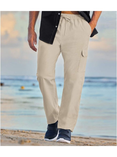 Lot de 2 pantalons détente cargo - atlas for men - Kiabi Lot de 2 pantalons détente cargo - atlas for men - Kiabi