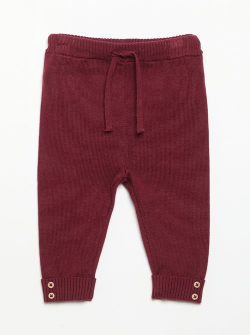 Lot de 2 pantalons en coton tricoté - Kiabi Lot de 2 pantalons en coton tricoté - Kiabi