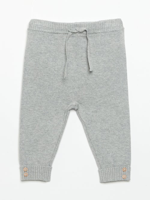 Lot de 2 pantalons en coton tricoté - Kiabi
