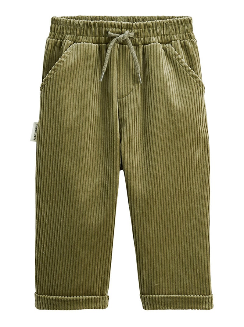 Lot de 2 pantalons enfant en velours côtelé Charly Camel - Kiabi