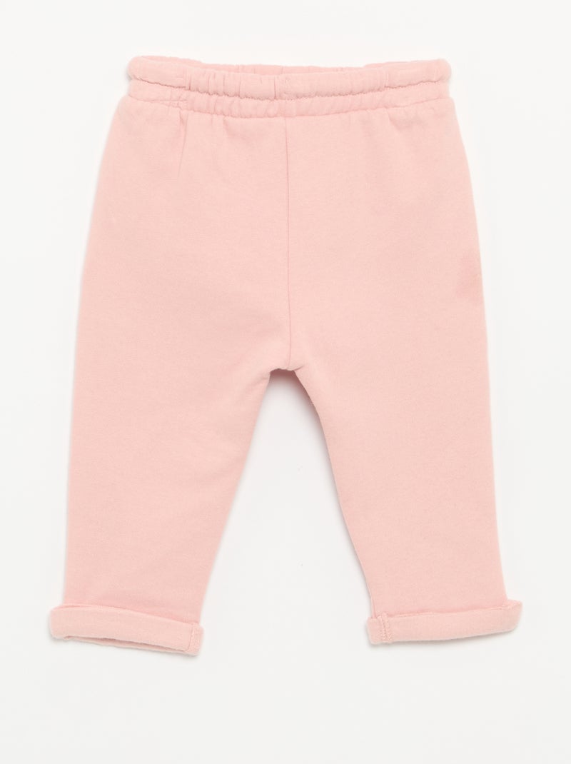 Lot de 2 pantalons forme sarouel en molleton Rose - Kiabi