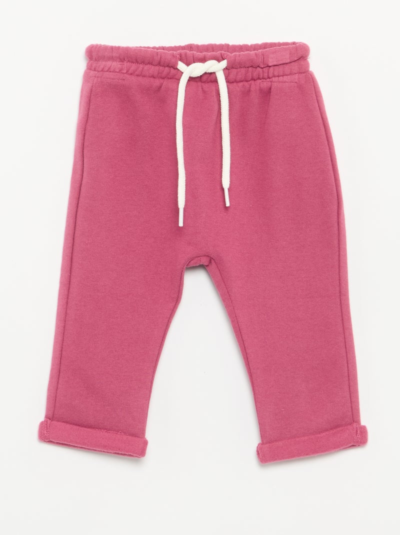 Lot de 2 pantalons forme sarouel en molleton Violet - Kiabi