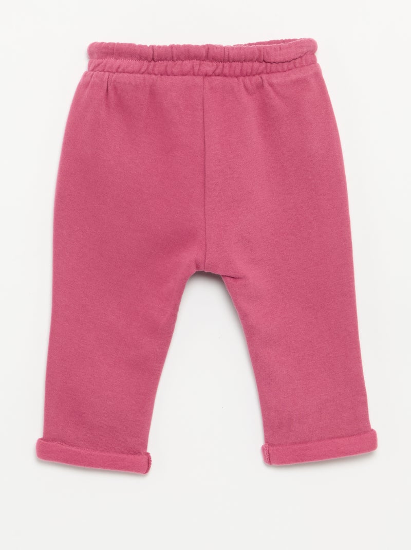 Lot de 2 pantalons forme sarouel en molleton Violet - Kiabi