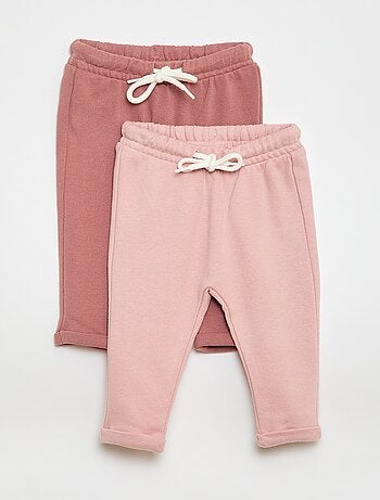 Lot de 2 pantalons jogging en french terry