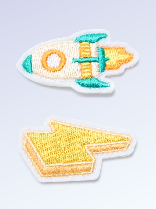 Lot de 2 patchs à enfiler pour personnaliser tes baskets 'Kitchoun' - Kiabi