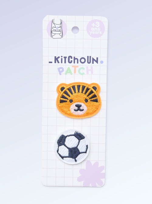 Lot de 2 patchs à enfiler pour personnaliser tes baskets 'Kitchoun' - Kiabi
