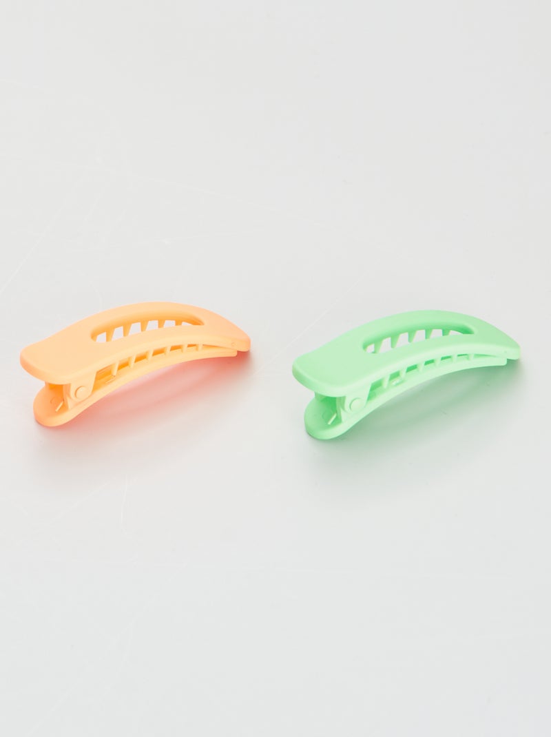 Lot de 2 pinces à cheveux Vert - Kiabi