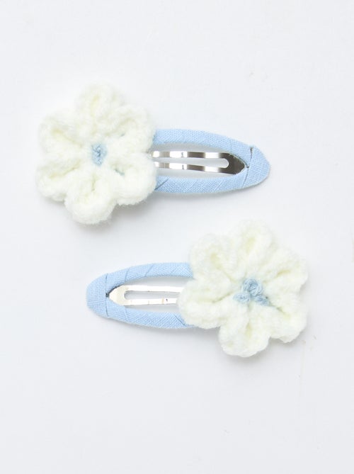 Lot de 2 pinces clic clac en macramé - Kiabi