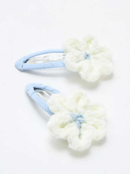 Lot de 2 pinces clic clac en macramé - Kiabi