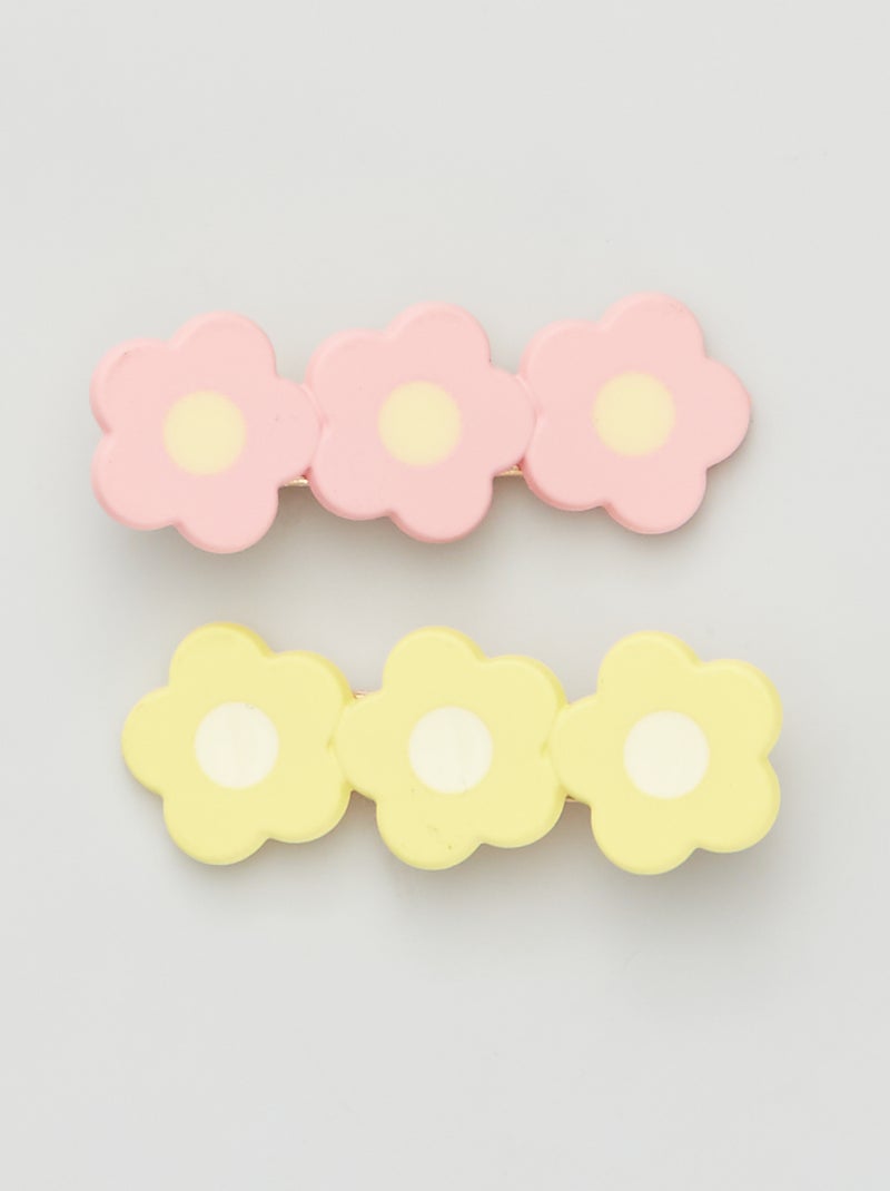 Lot de 2 pinces clic-clac multicolore - Kiabi