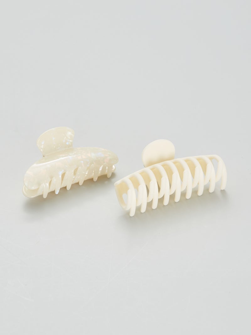 Lot de 2 pinces crabe Blanc - Kiabi