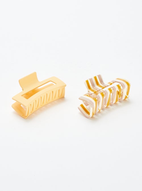 Lot de 2 pinces crabe forme rectangle - Kiabi