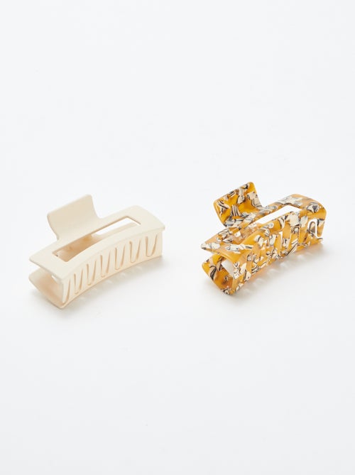 Lot de 2 pinces crabe forme rectangle - Kiabi