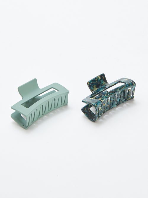 Lot de 2 pinces crabe forme rectangle - Kiabi