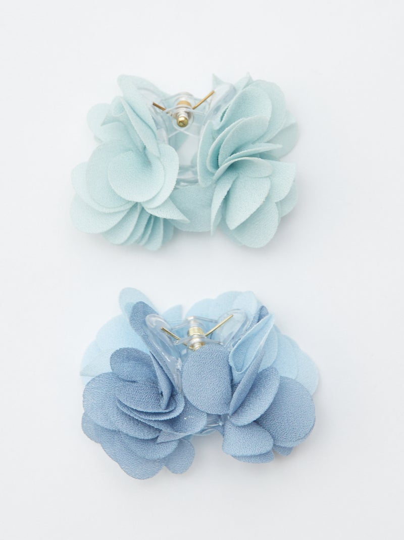 Lot de 2 pinces crabes à fleurs Bleu - Kiabi