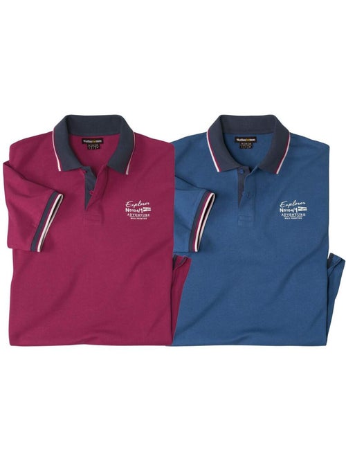 Lot de 2 polos explorer   - atlas for men - Kiabi