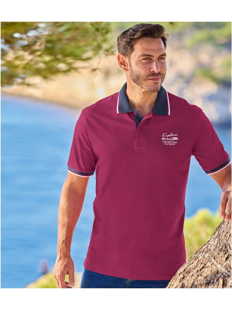Lot de 2 polos explorer   - atlas for men Bleu Violet - Kiabi