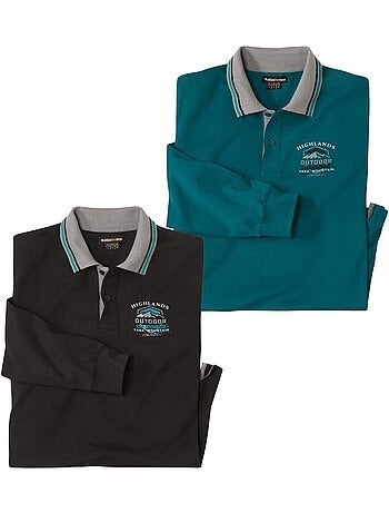 Lot de 2 polos manches longues - atlas for men