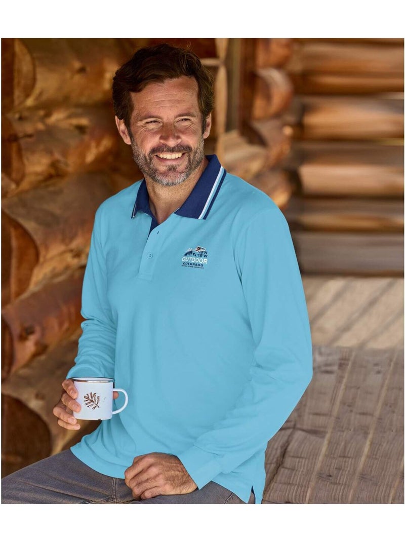 Lot de 2 polos outdoor   - atlas for men Bleu Bleu - Kiabi