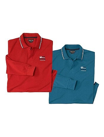 Lot de 2 Polos Piqués Authentiques - ATLAS FOR MEN