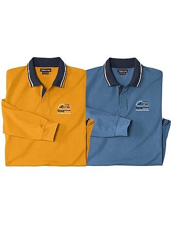 Lot de 2 Polos Piqués Nature - ATLAS FOR MEN