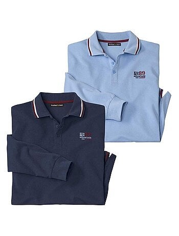 Lot de 2 Polos Piqués Nature - ATLAS FOR MEN
