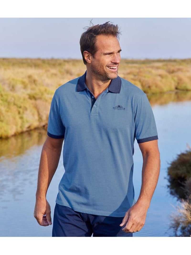 Lot de 2 Polos Wildlands  - ATLAS FOR MEN Bleu Bordeaux - Kiabi