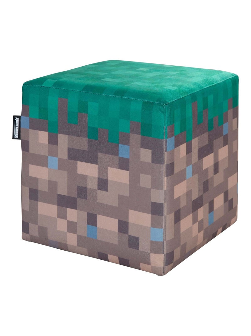 Lot de 2 poufs en velours bloc d'herbe et cube TNT 'Minecraft' ROBA Multicolore - Kiabi