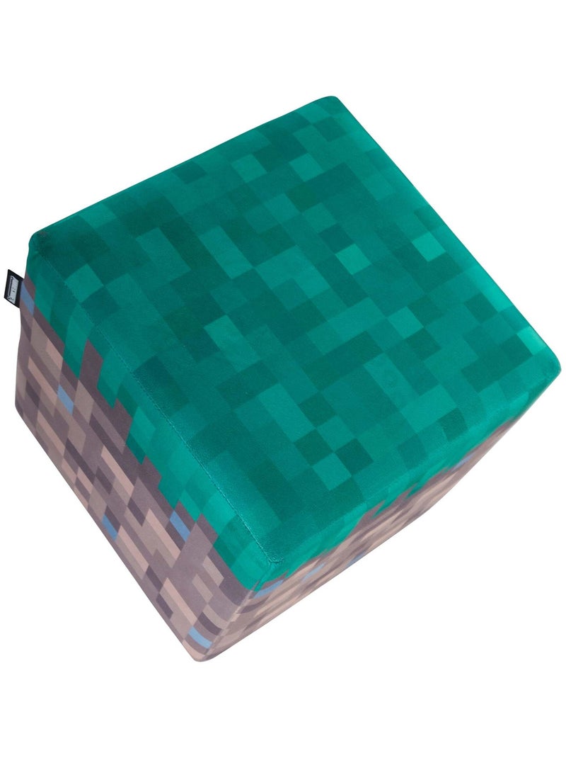 Lot de 2 poufs en velours bloc d'herbe et cube TNT 'Minecraft' ROBA Multicolore - Kiabi