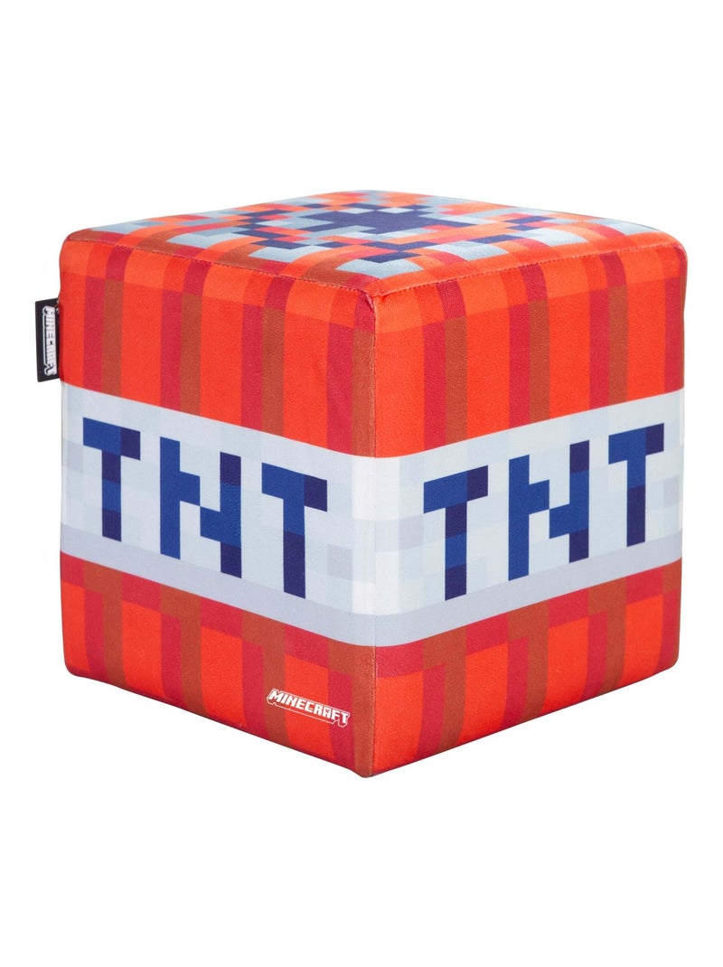 Lot de 2 poufs en velours bloc d'herbe et cube TNT 'Minecraft' ROBA Multicolore - Kiabi