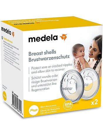 Lot de 2 protège-mamelons medela - allaitement sans douleur