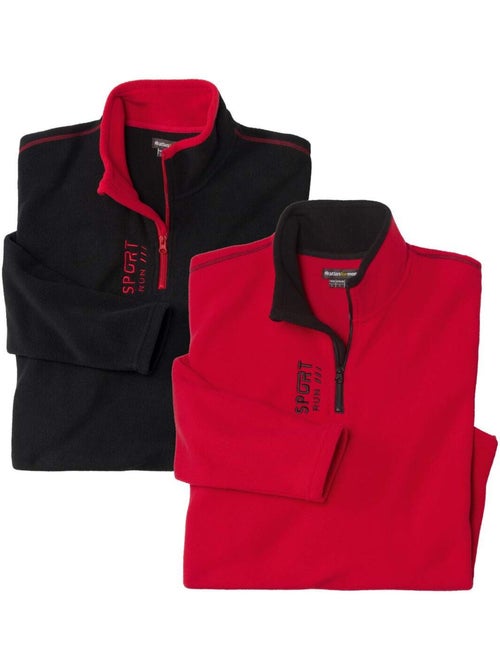 Lot de 2 pulls micropolaires sport   - atlas for men - Kiabi