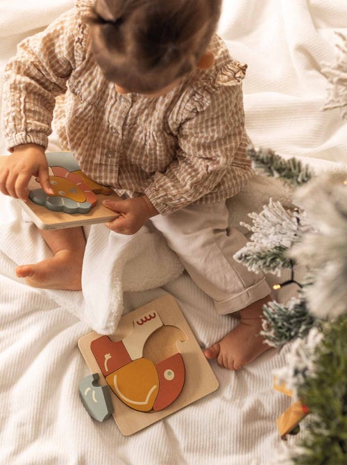 Lot de 2 puzzles en bois - Kiabi