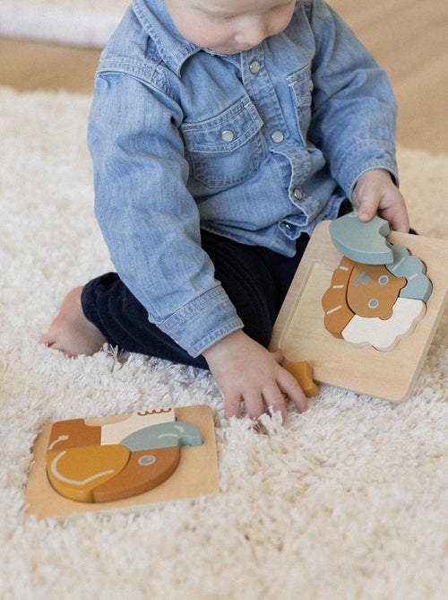 Lot de 2 puzzles en bois - Kiabi