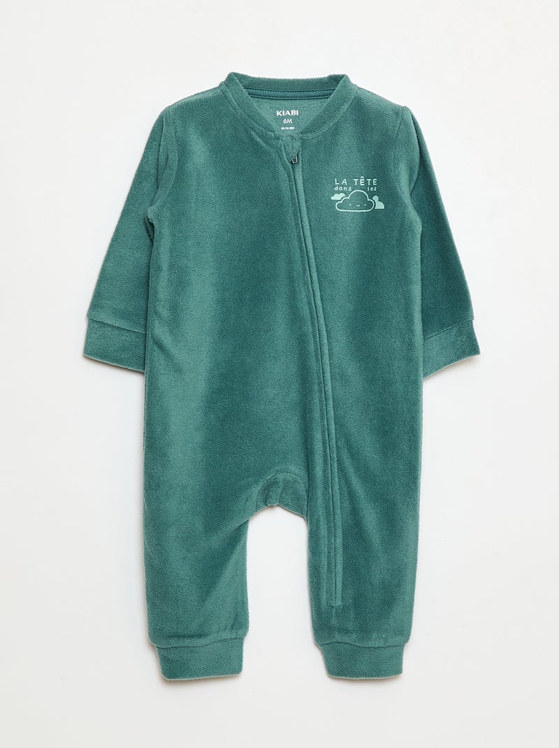 Lot de 2 pyjama dors-bien en polaire - 2 pièces Vert - Kiabi