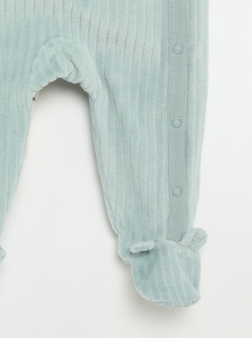 Lot de 2 pyjama en velours avec pieds - Kiabi Lot de 2 pyjama en velours avec pieds - Kiabi
