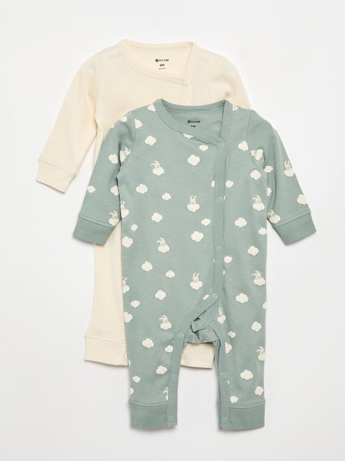 Lot de 2 pyjamas - collection facile à enfiler - Kiabi Lot de 2 pyjamas - collection facile à enfiler - Kiabi