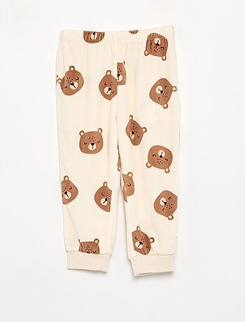 Lot de 2 pyjamas 2 pièces en polaire imprimé