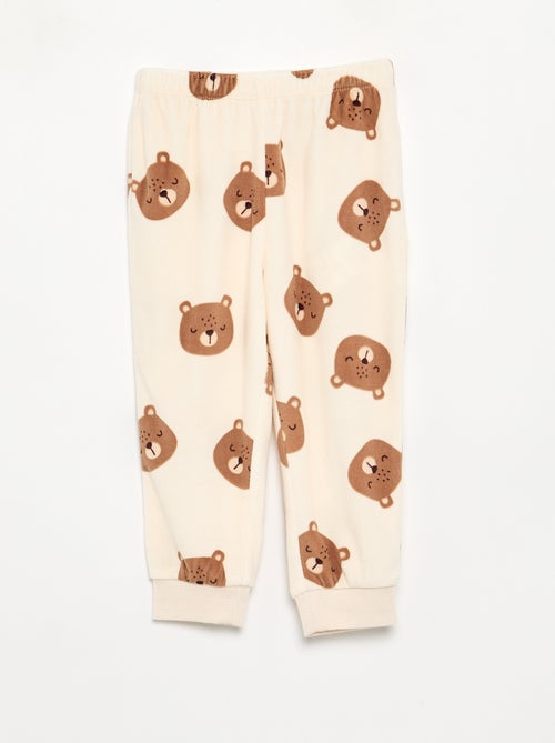 Lot de 2 pyjamas 2 pièces en polaire imprimé - Kiabi Lot de 2 pyjamas 2 pièces en polaire imprimé - Kiabi