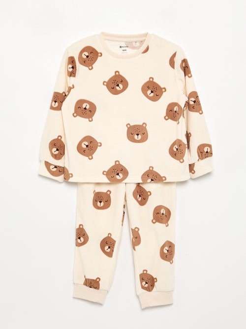 Lot de 2 pyjamas 2 pièces en polaire imprimé - Kiabi Lot de 2 pyjamas 2 pièces en polaire imprimé - Kiabi