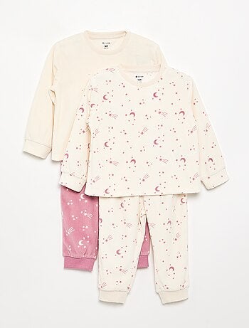 Lot de 2 pyjamas 2 pièces en polaire imprimé